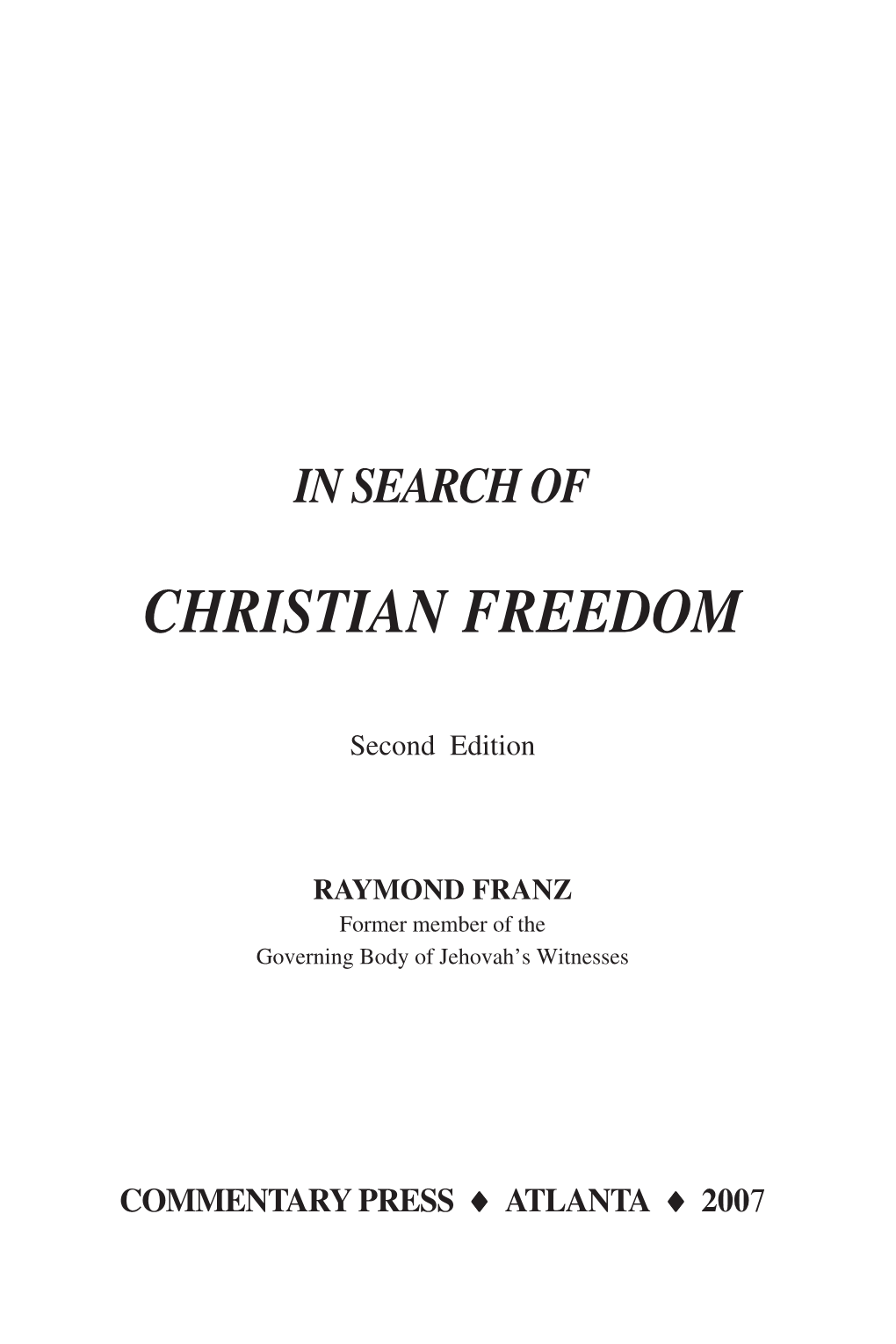 Christian Freedom