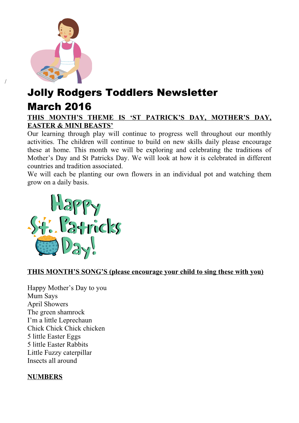 Jolly Pirates Newsletter September 2012