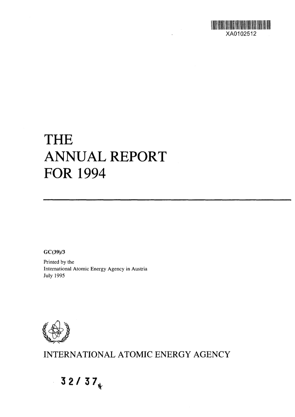 The Annual Report for 1994