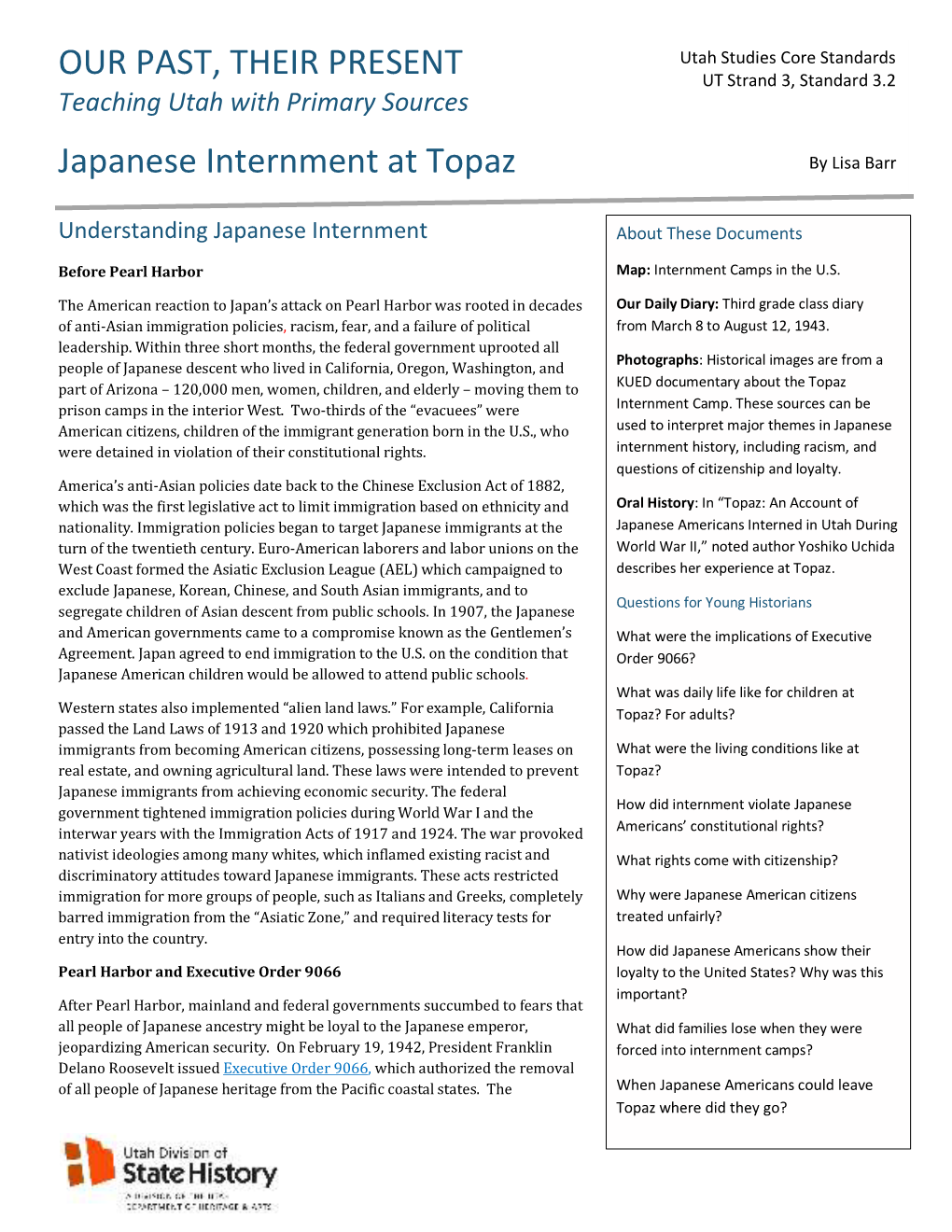 Japanese Incarceration at Topaz