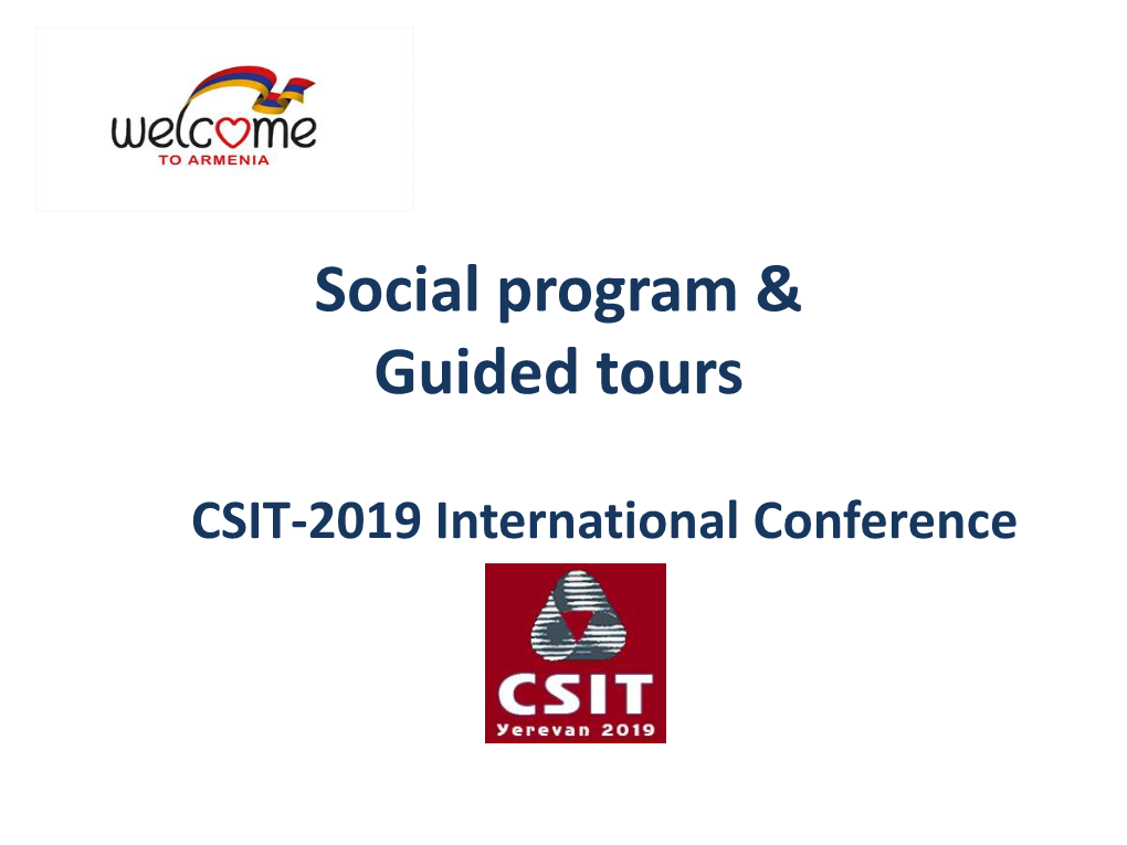 Social Program & Guided Tours