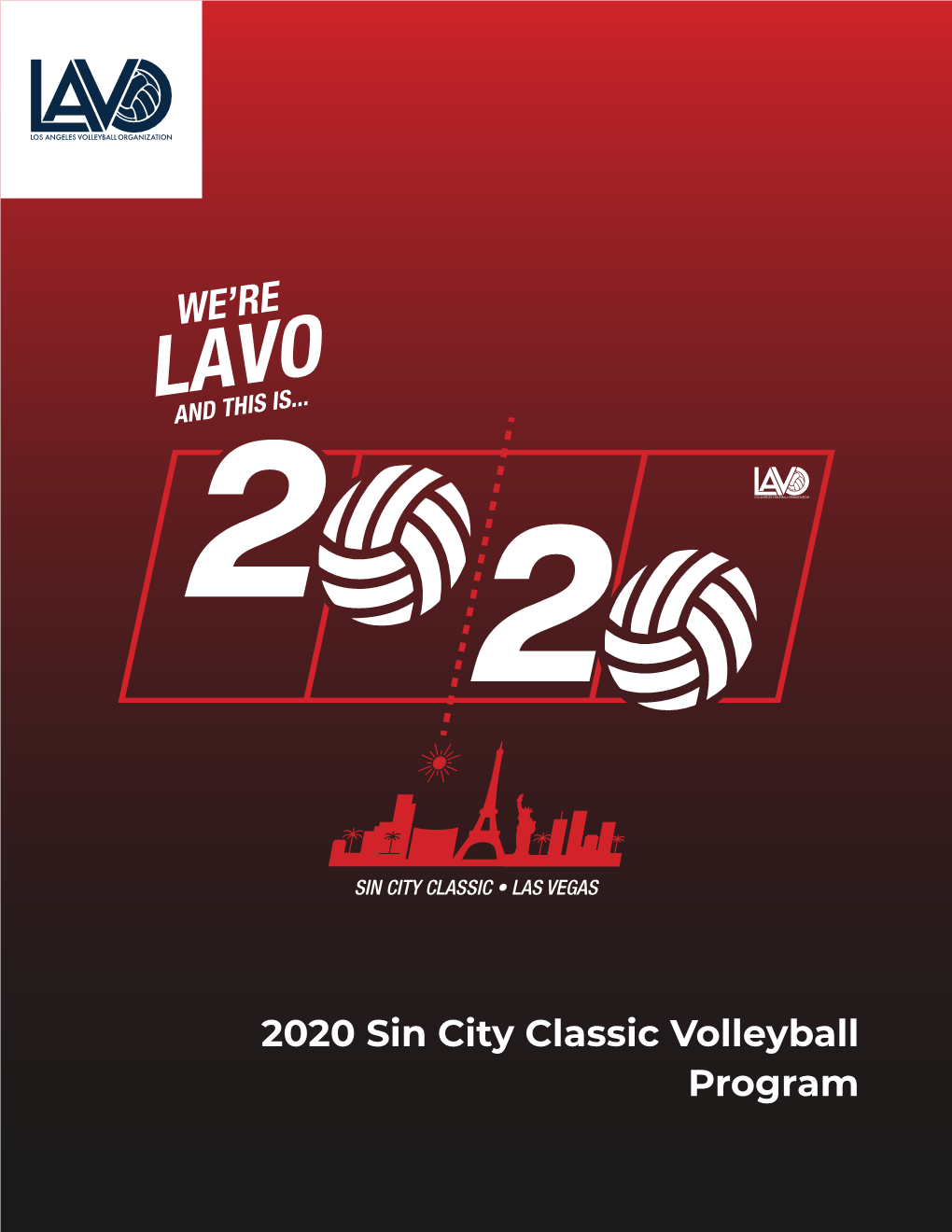 2020 Sin City Classic Volleyball Program Greetings Sin City Classic Volleyball Players!