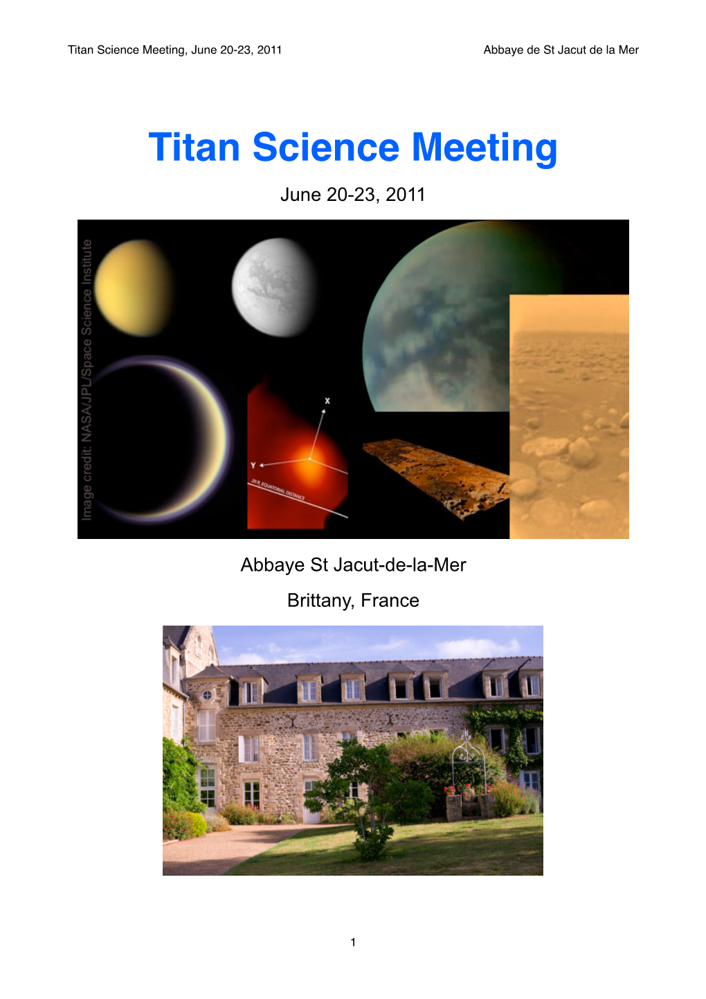 Titan Meeting Abstracts