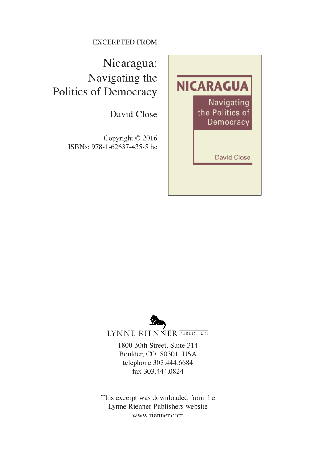 Nicaragua: Navigating the Politics of Democracy