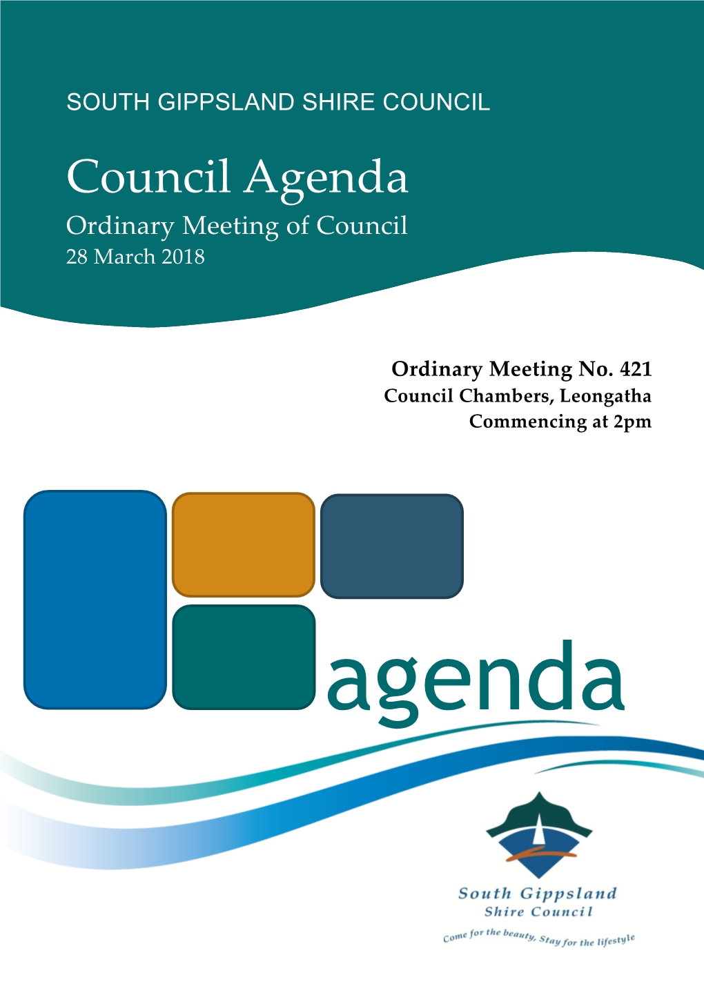 Council Agenda Ordinary Meeting of Council 28 March 2018