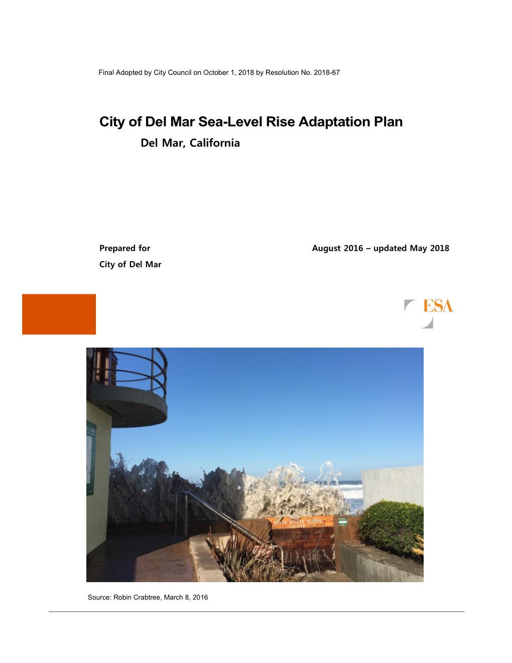 City of Del Mar Sea-Level Rise Adaptation Plan D  ML C