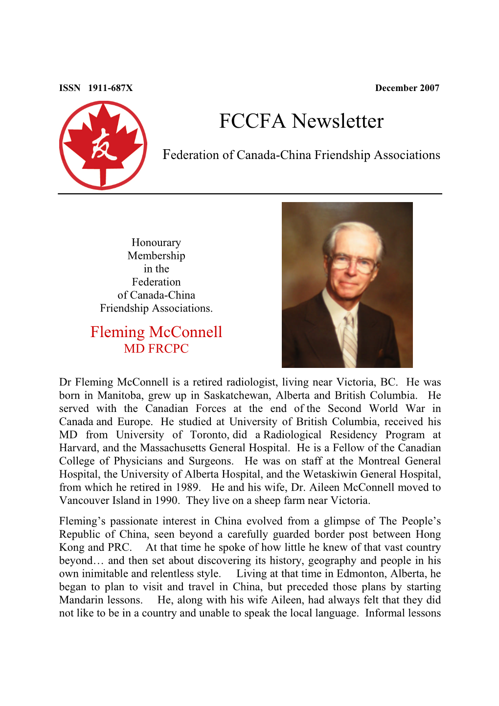 FCCFA Newsletter