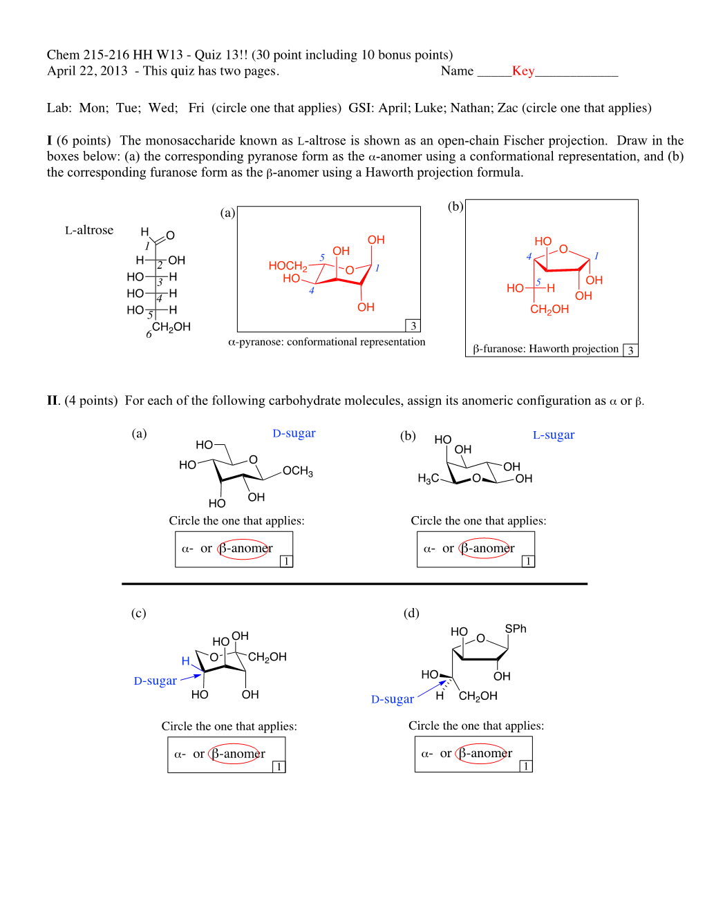 215-216 HH W13 Quiz 13-Key