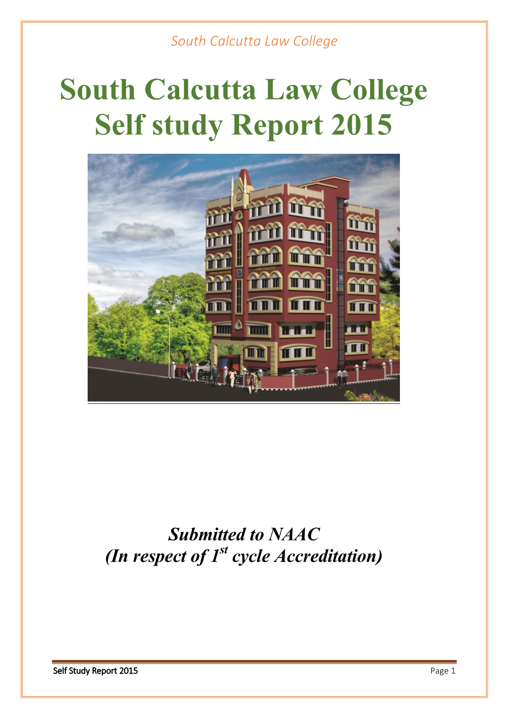 Self Study Report 2015