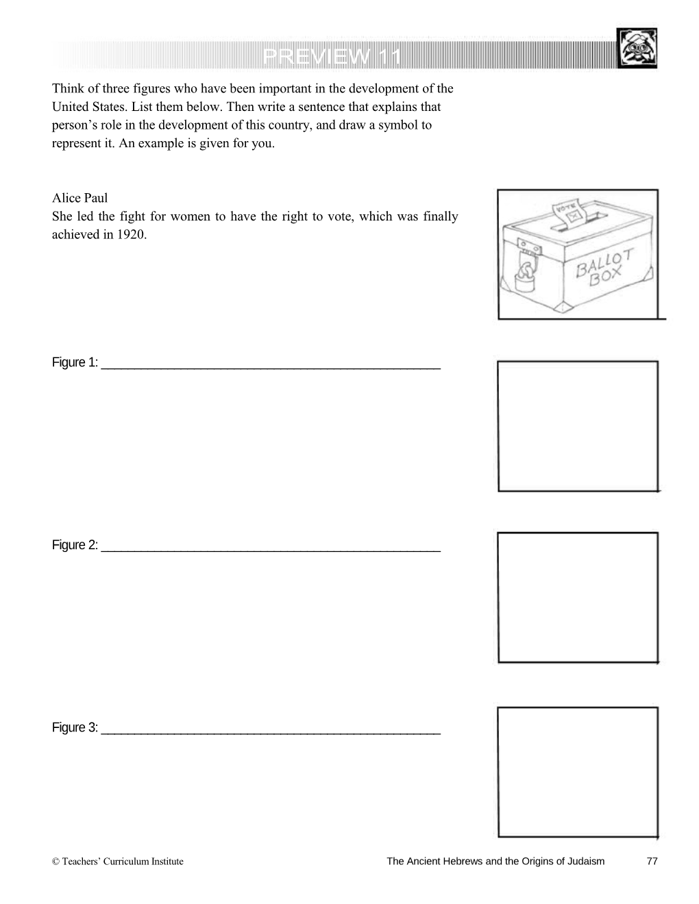 Teachers Curriculum Institute the Ancient Hebrews and the Origins of Judaism 77