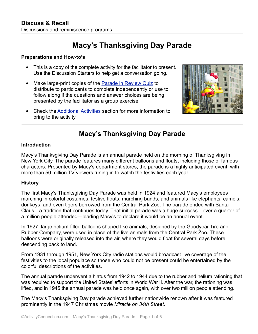 Macy's Thanksgiving Day Parade