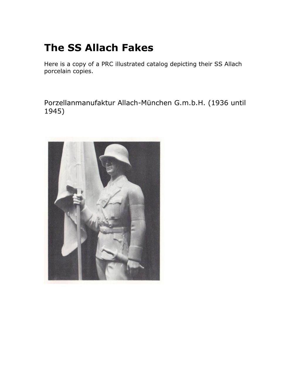 SS Allach Chinese Fakes