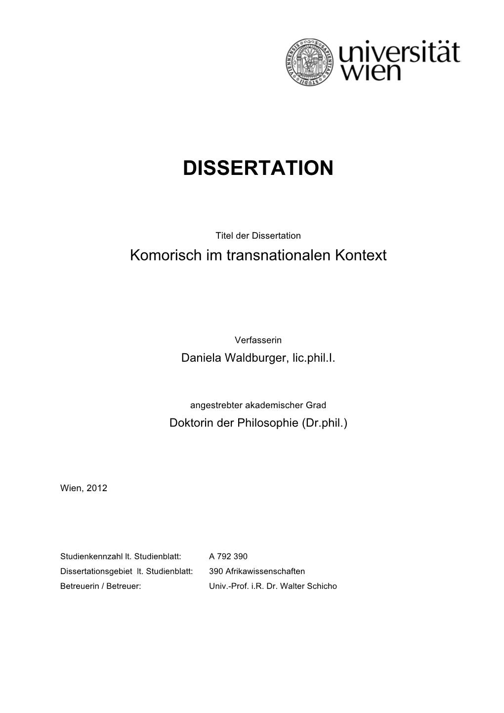 Komoren, Migrationsbewegungen Von Und Nach Den Inseln Und Die Vernetzung Der Komorianerinnen Im Transnationalen Raum