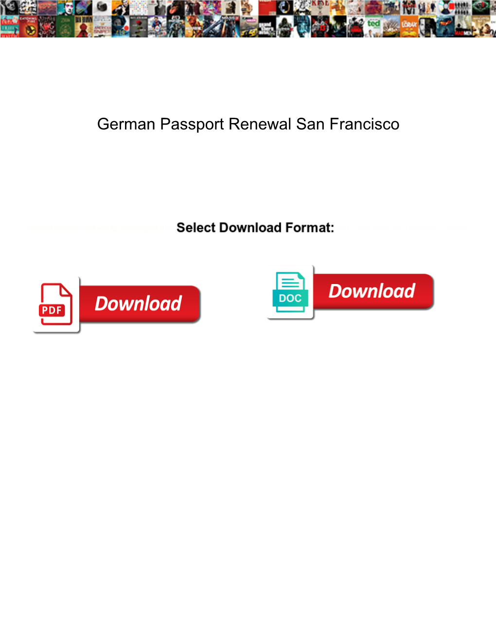 German Passport Renewal San Francisco