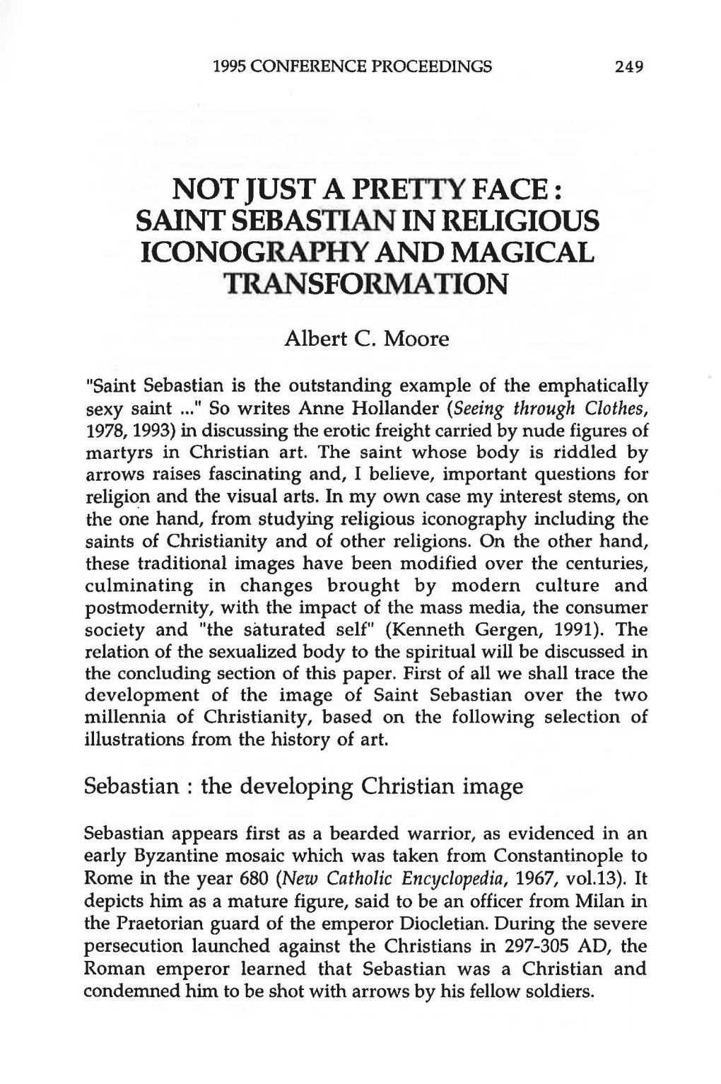 Saint Sebas11an in Religious Iconography and Magical Transformation