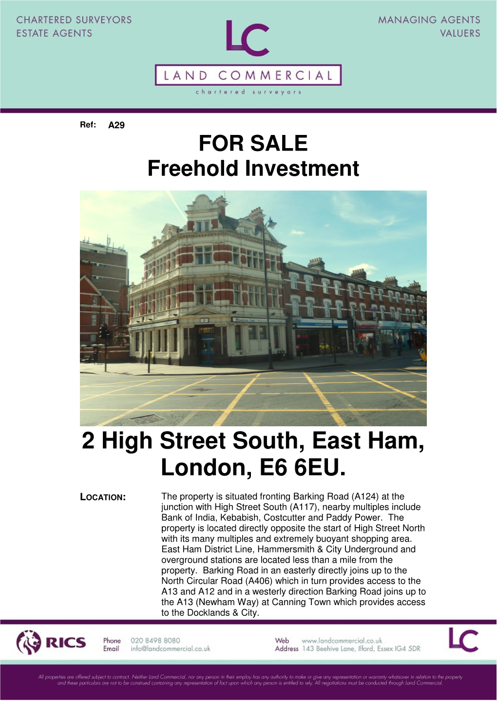 2 High Street South, East Ham, London, E6 6EU