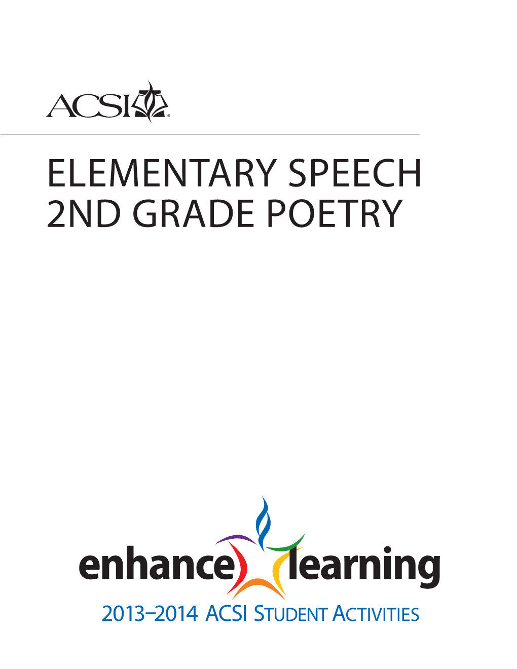 Elementary Speech 2Nd Grade Poetry