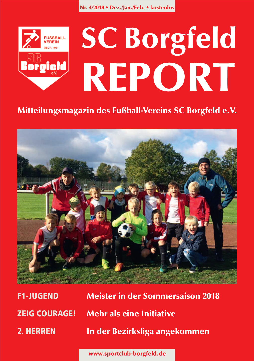 SC Borgfeld REPORT Mitteilungsmagazin Des Fußball-Vereins SC Borgfeld E.V