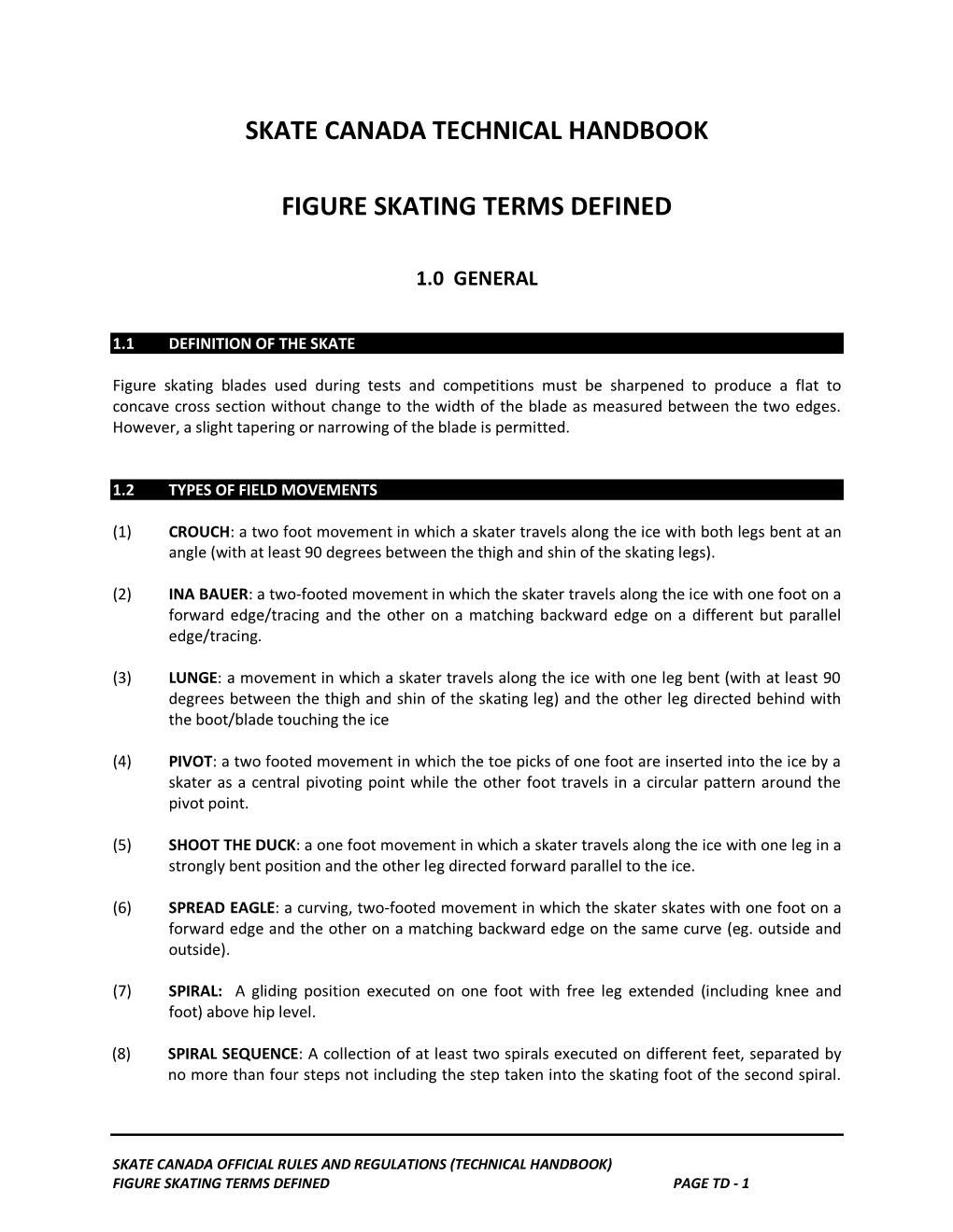 Skate Canada Technical Handbook Figure Skating