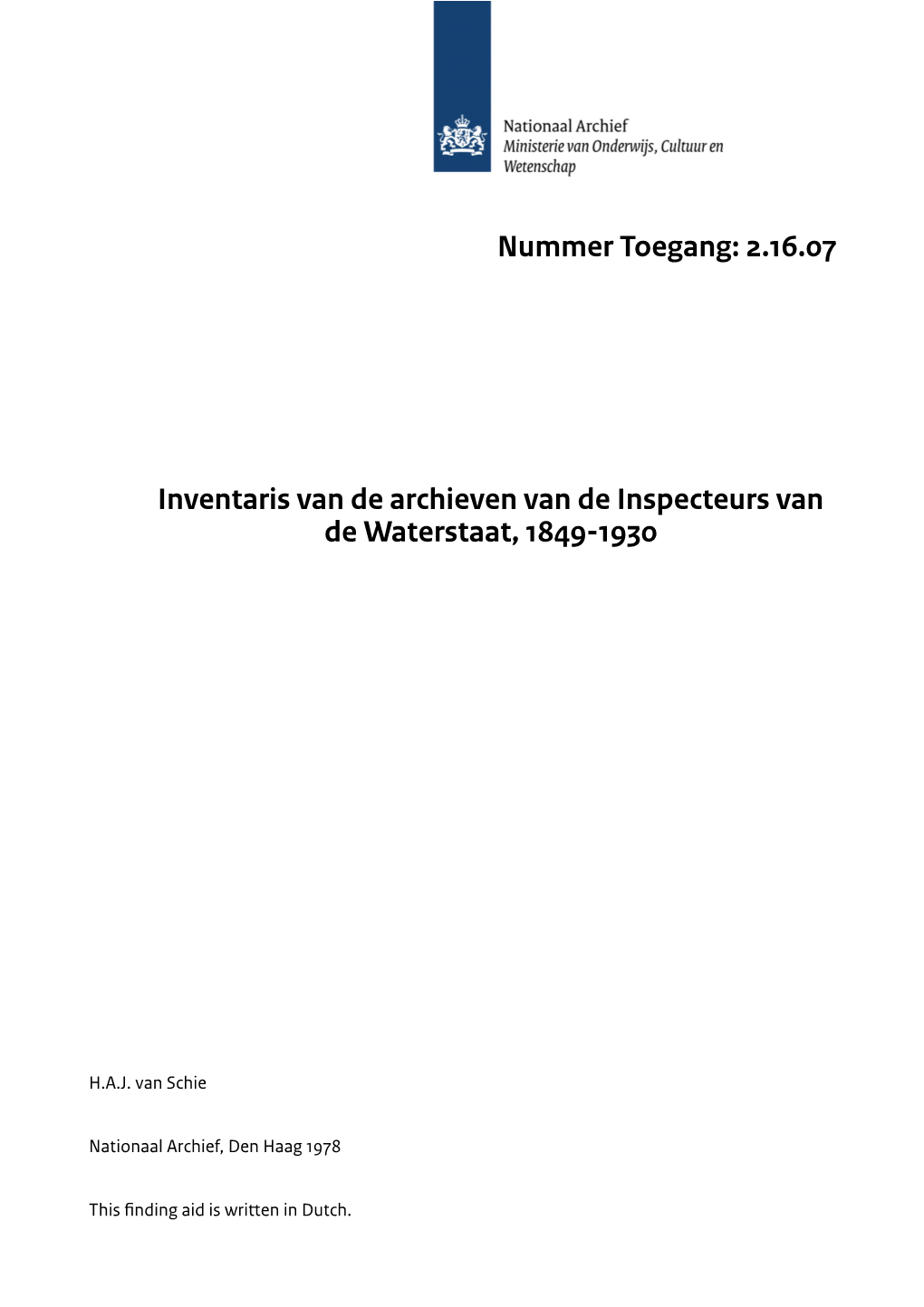 Inspecteurs Waterstaat, 1849-1930 3