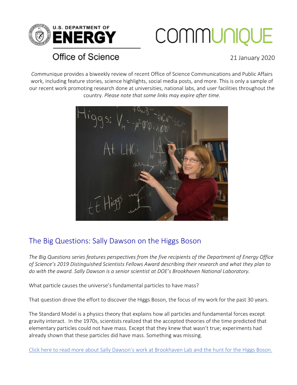 Sally Dawson on the Higgs Boson