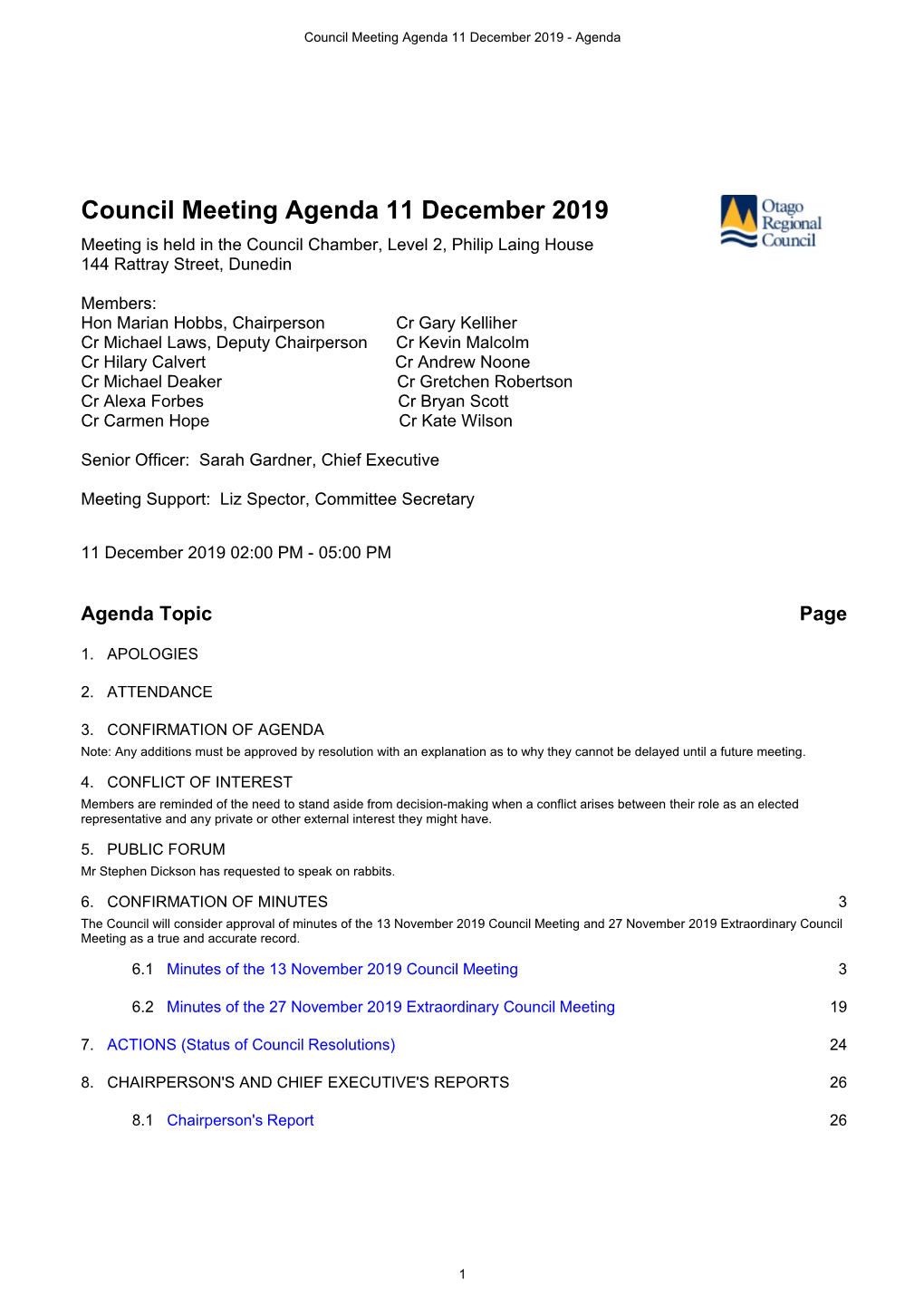 Council Meeting Agenda 11 December 2019 - Agenda