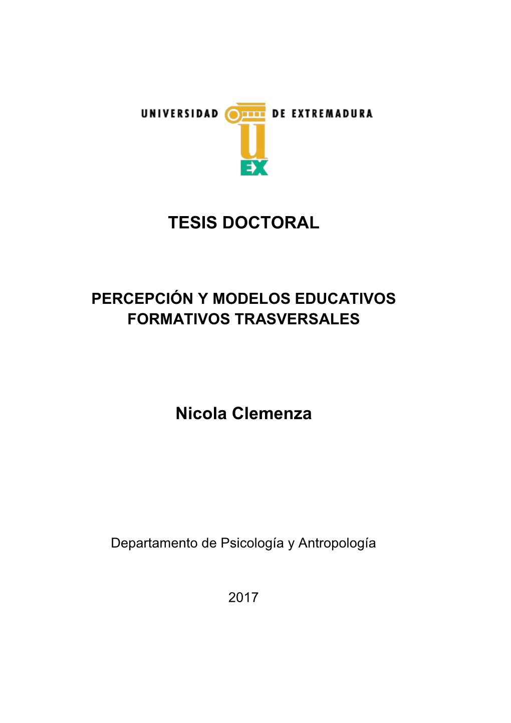 Percepción Y Modelos Educativos Formativos Trasversales