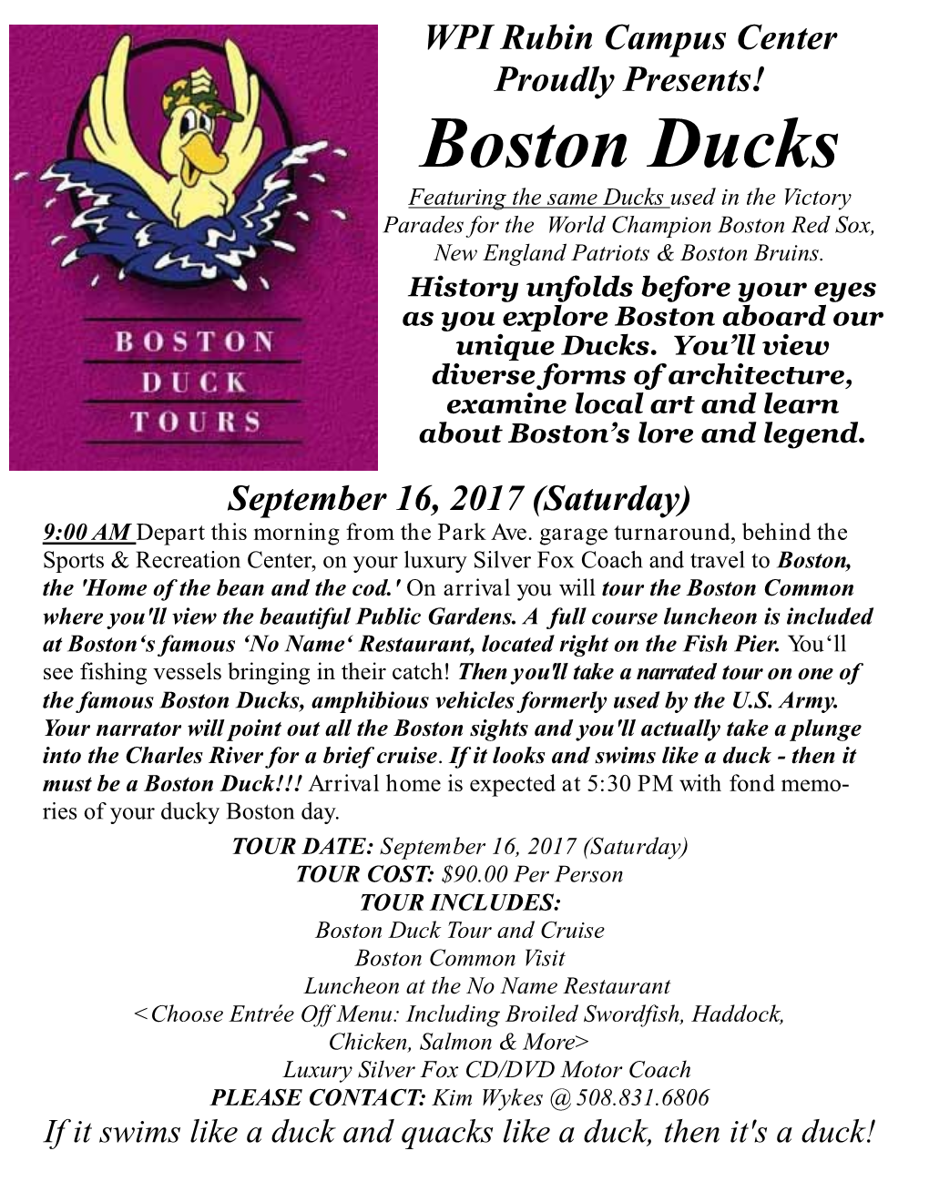 Boston Ducks Featuring the Same Ducks Used in the Victory Parades for the World Champion Boston Red Sox, New England Patriots & Boston Bruins