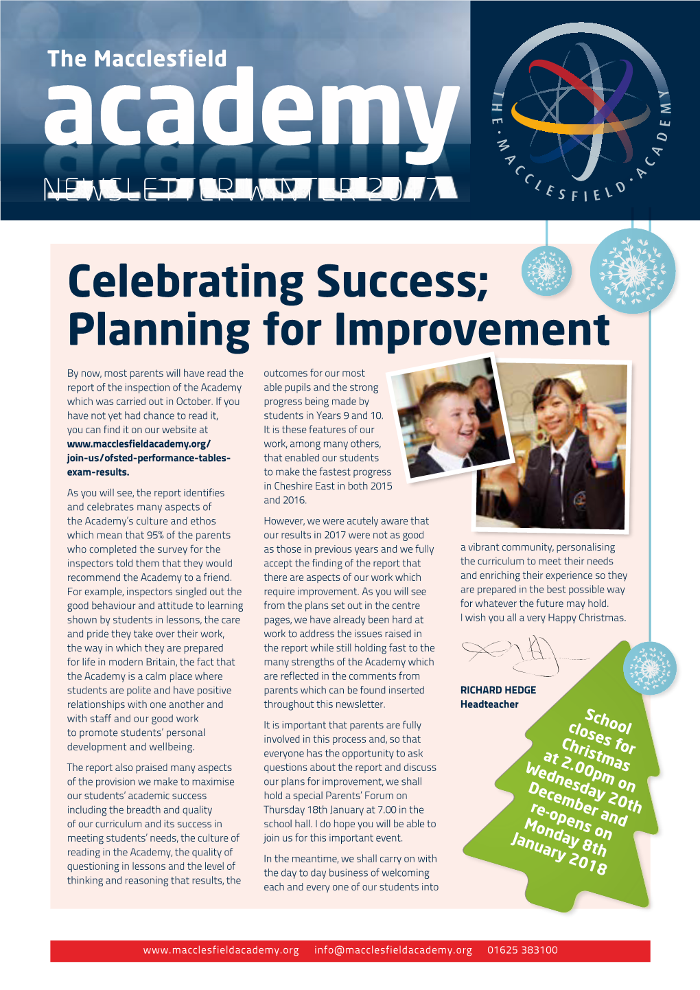 Celebrating Success; Planning for Improvement