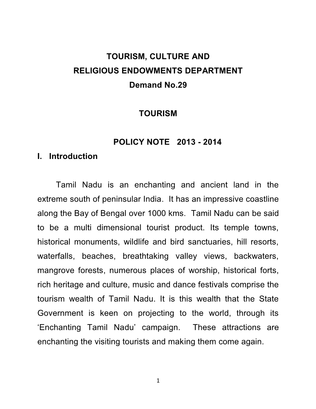 Tamilnadu Tourism Development Corporation (Ttdc)