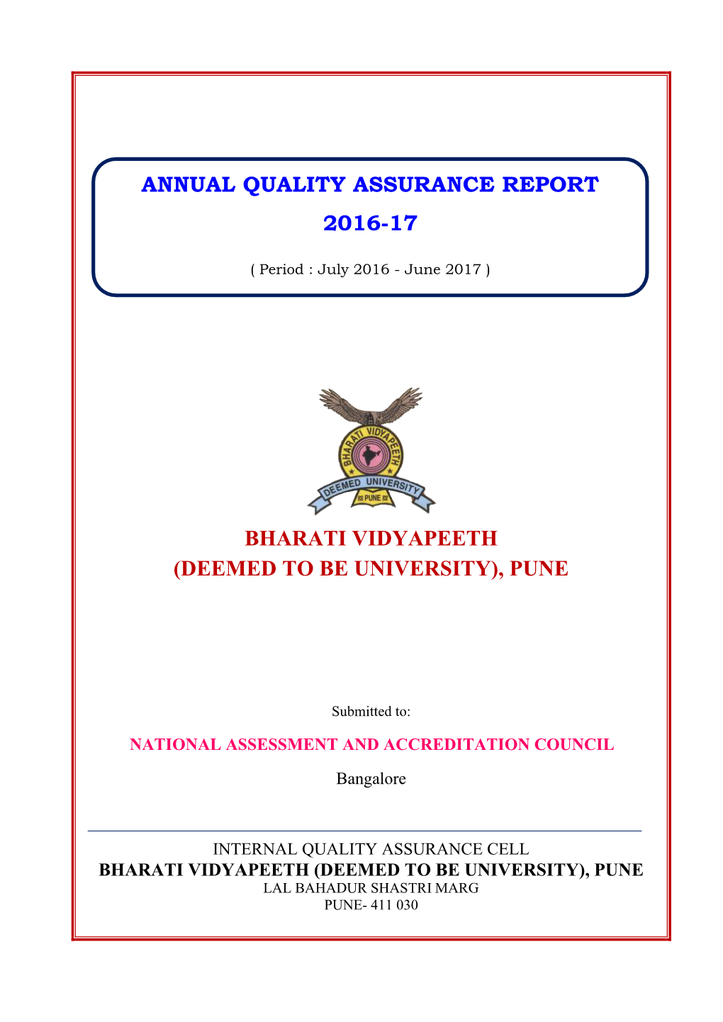 Bharati Vidyapeeth (Deemed to Be University), Pune Annual