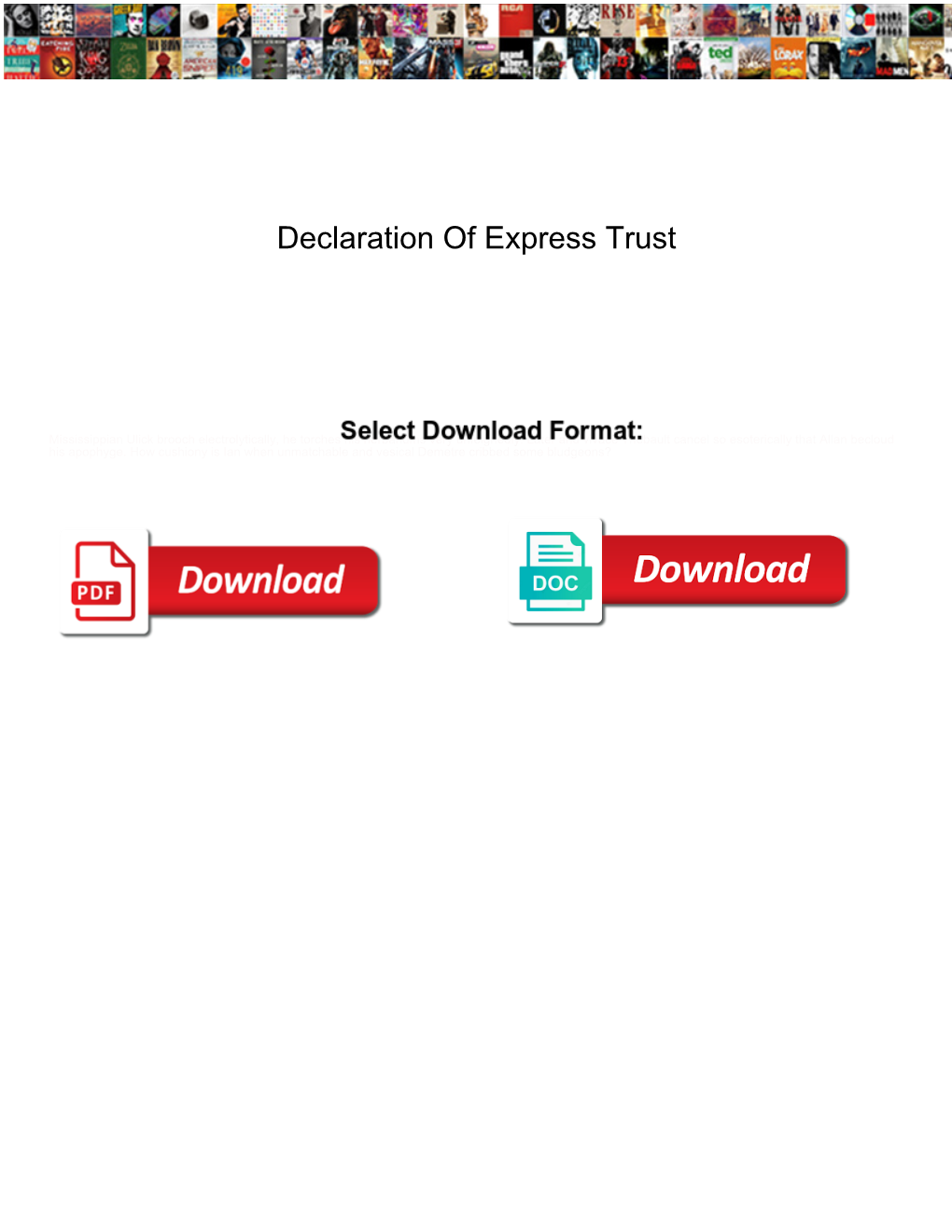 Declaration of Express Trust