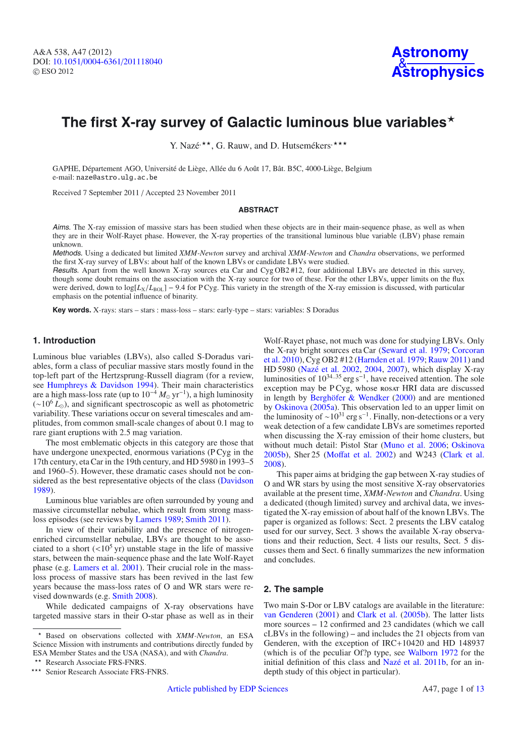 The First X-Ray Survey of Galactic Luminous Blue Variables⋆