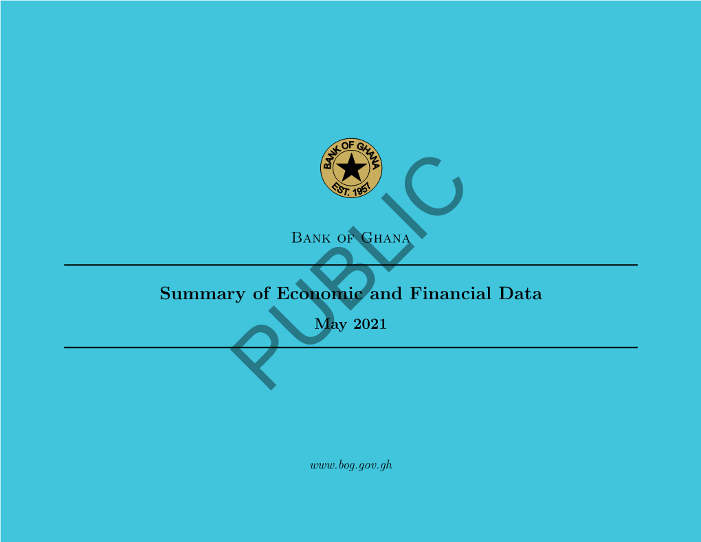 Summary of Economic and Financial Data – May 2021
