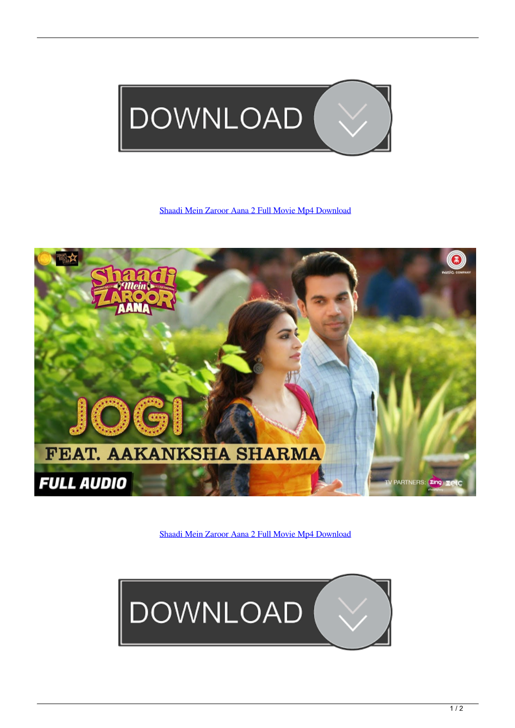 Shaadi Mein Zaroor Aana 2 Full Movie Mp4 Download