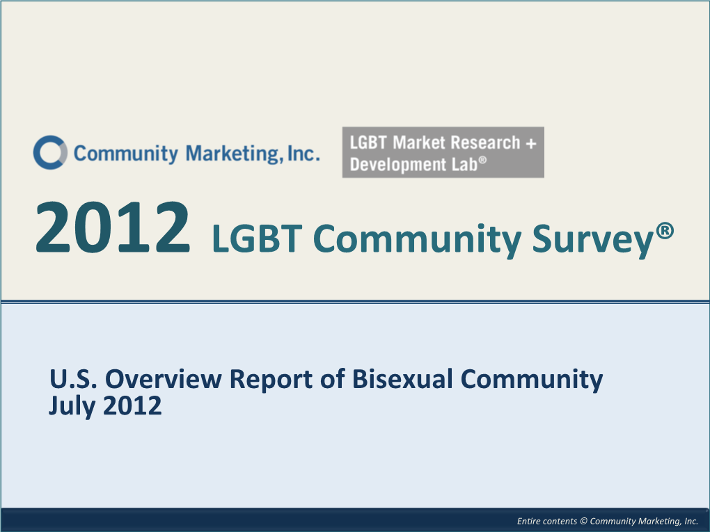 2012 LGBT Community Survey®