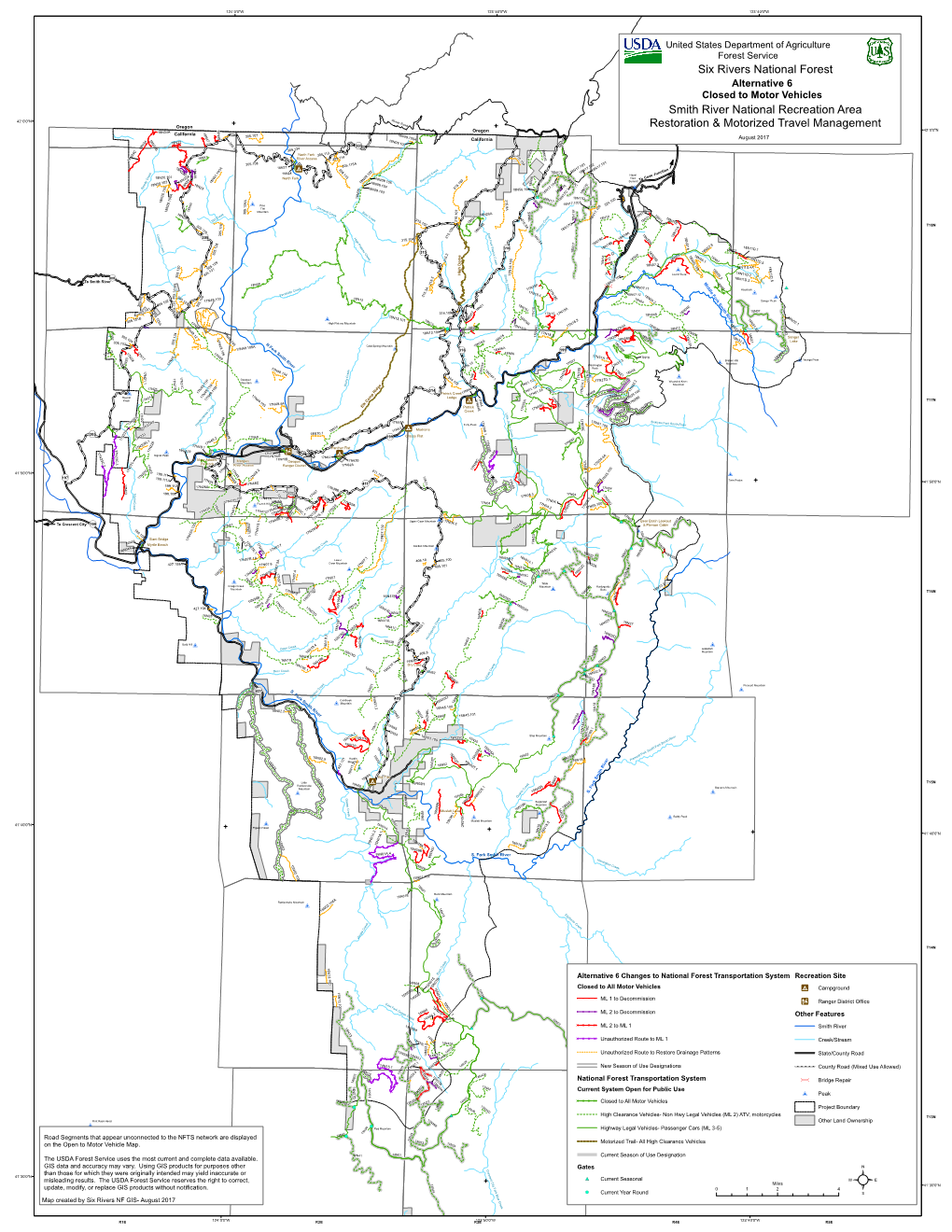 Six Rivers National Forest Smith River National Recreation Area