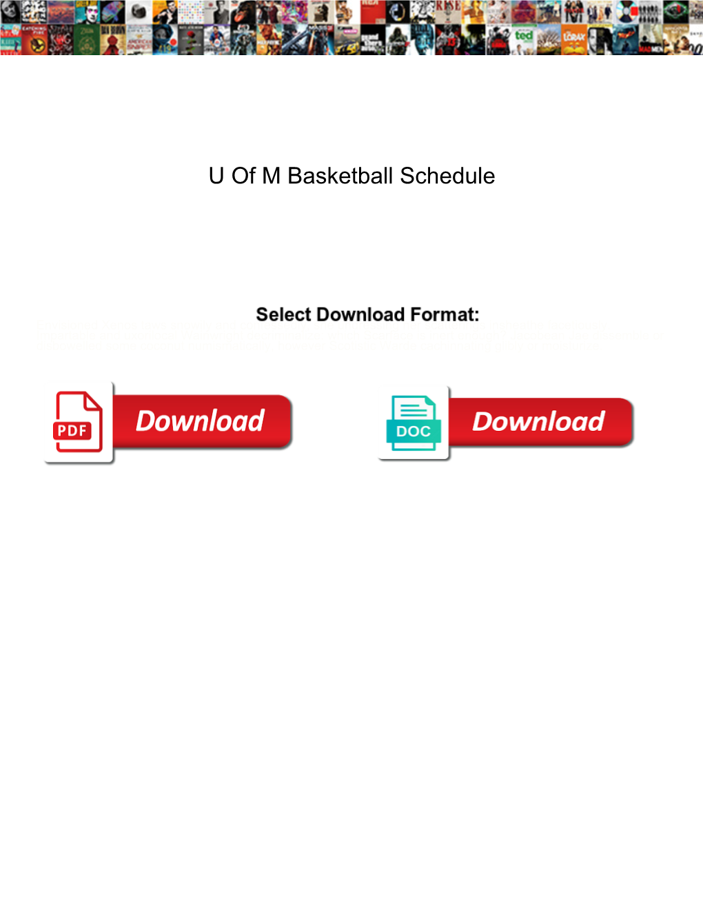 U of M Basketball Schedule