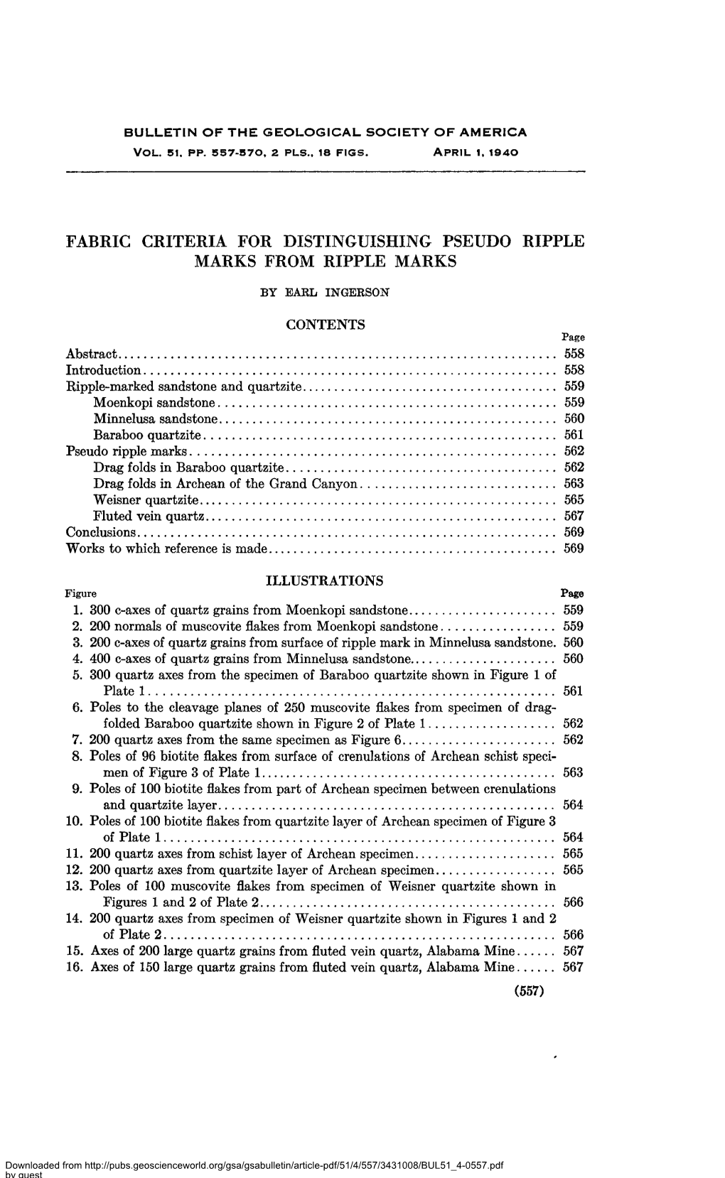 Fabric Criteria for Distinguishing Pseudo Ripple Marks from Ripple Marks