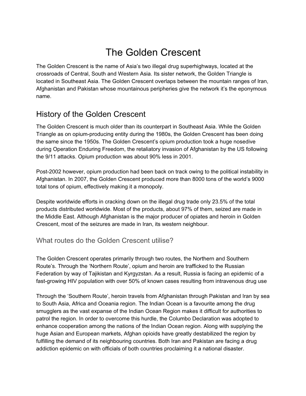 The Golden Crescent