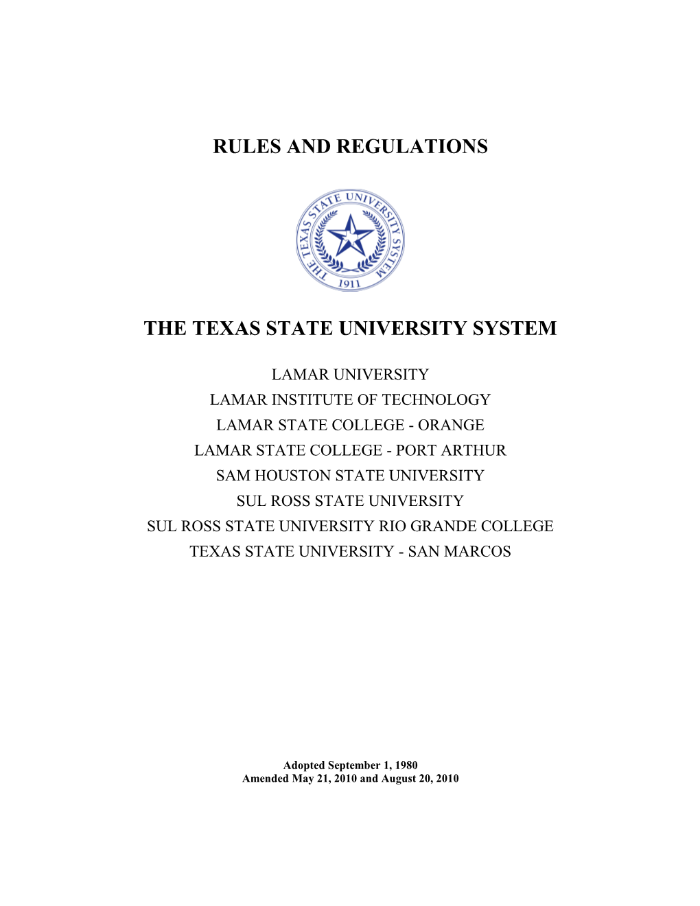 The Texas State University System