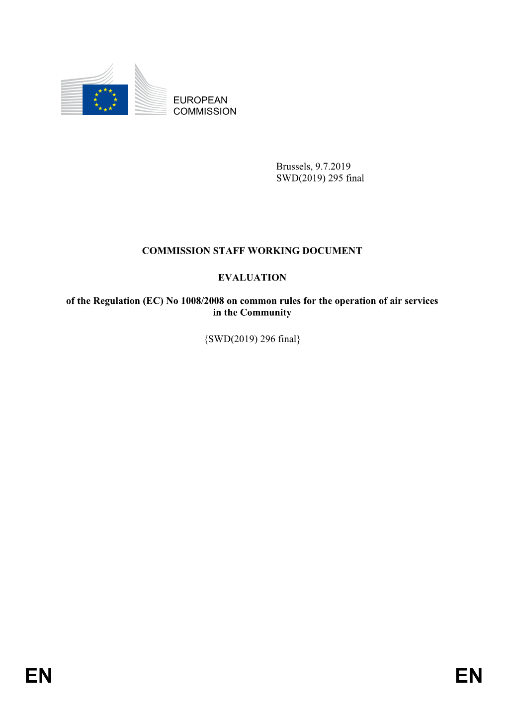 EC) No 1008/2008 on Common Rules for the Operation of Air Services in the Community