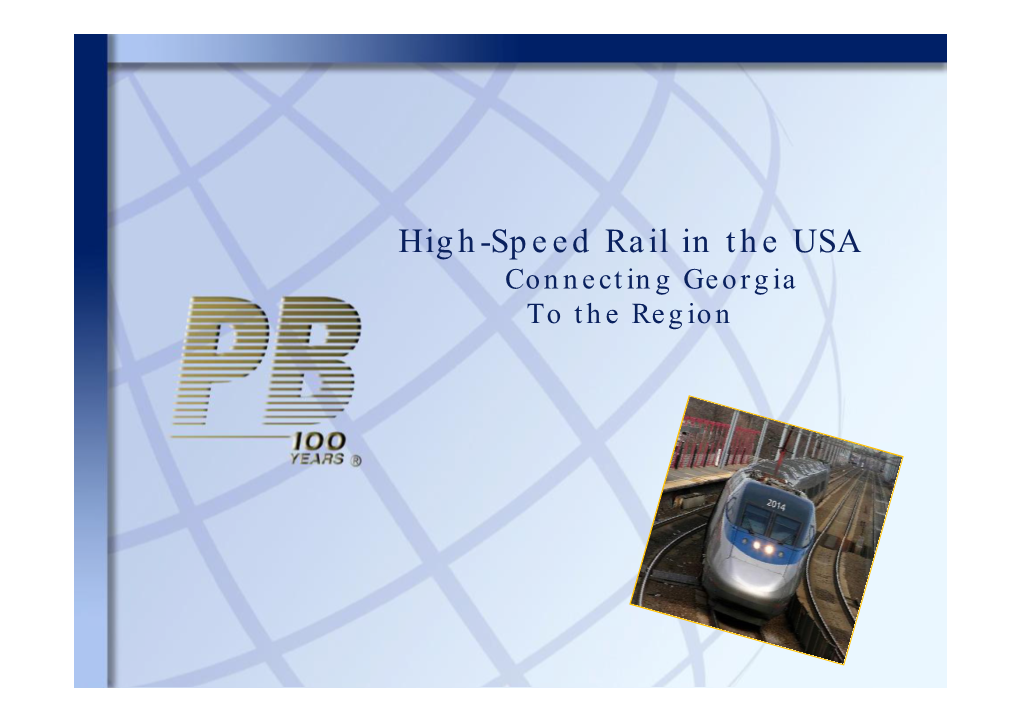 High-Speed Rail in the USA Connecting Georgia to the Region