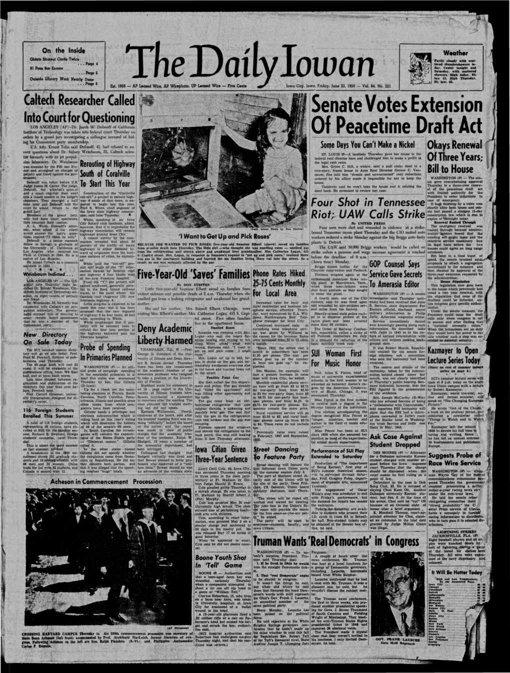 Daily Iowan (Iowa City, Iowa), 1950-06-23