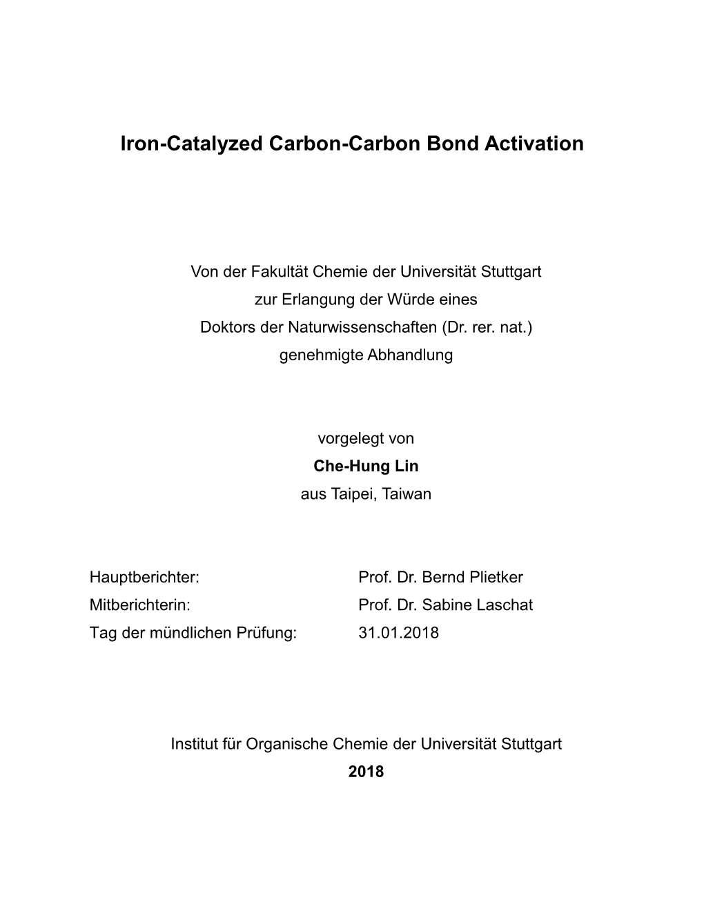 Iron-Catalyzed Carbon-Carbon Bond Activation