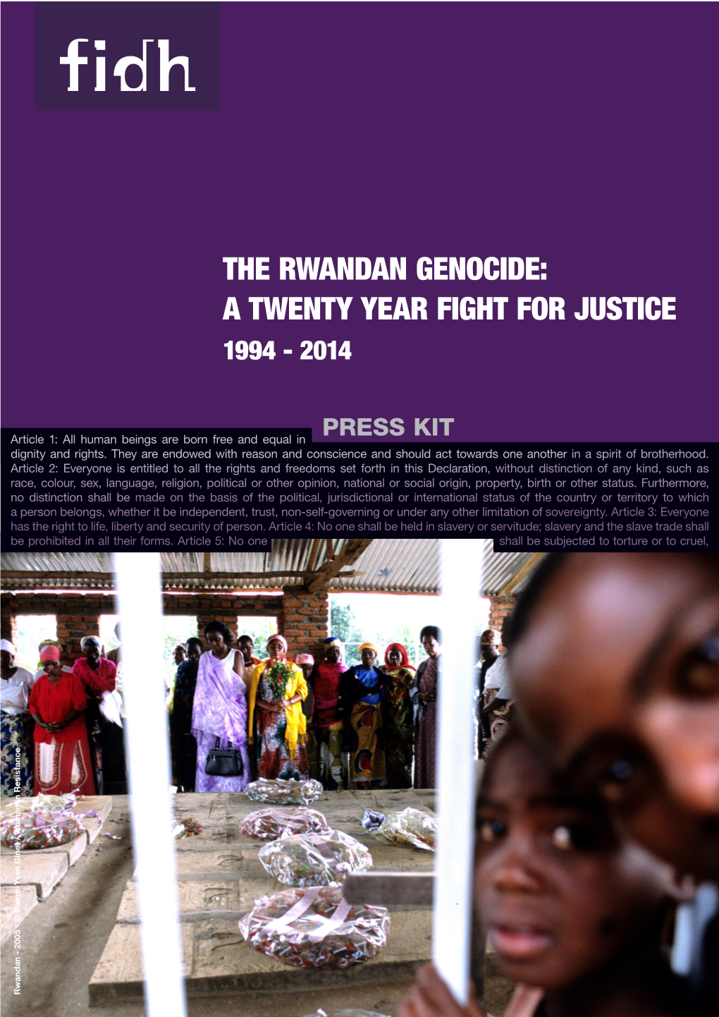 The Rwandan Genocide: a Twenty Year Fight for Justice 1994 - 2014