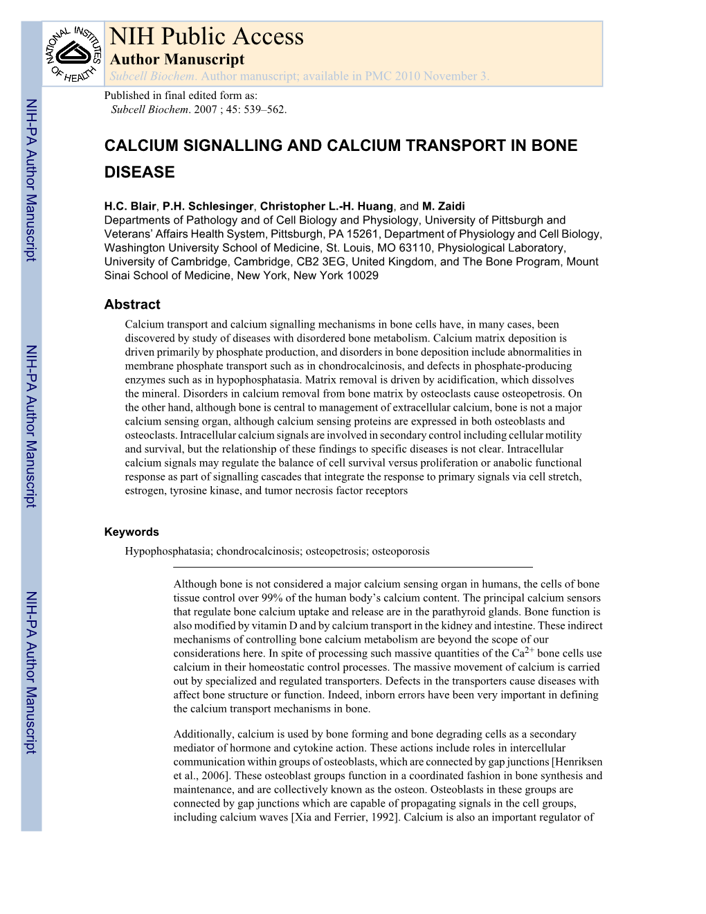 NIH Public Access Author Manuscript Subcell Biochem