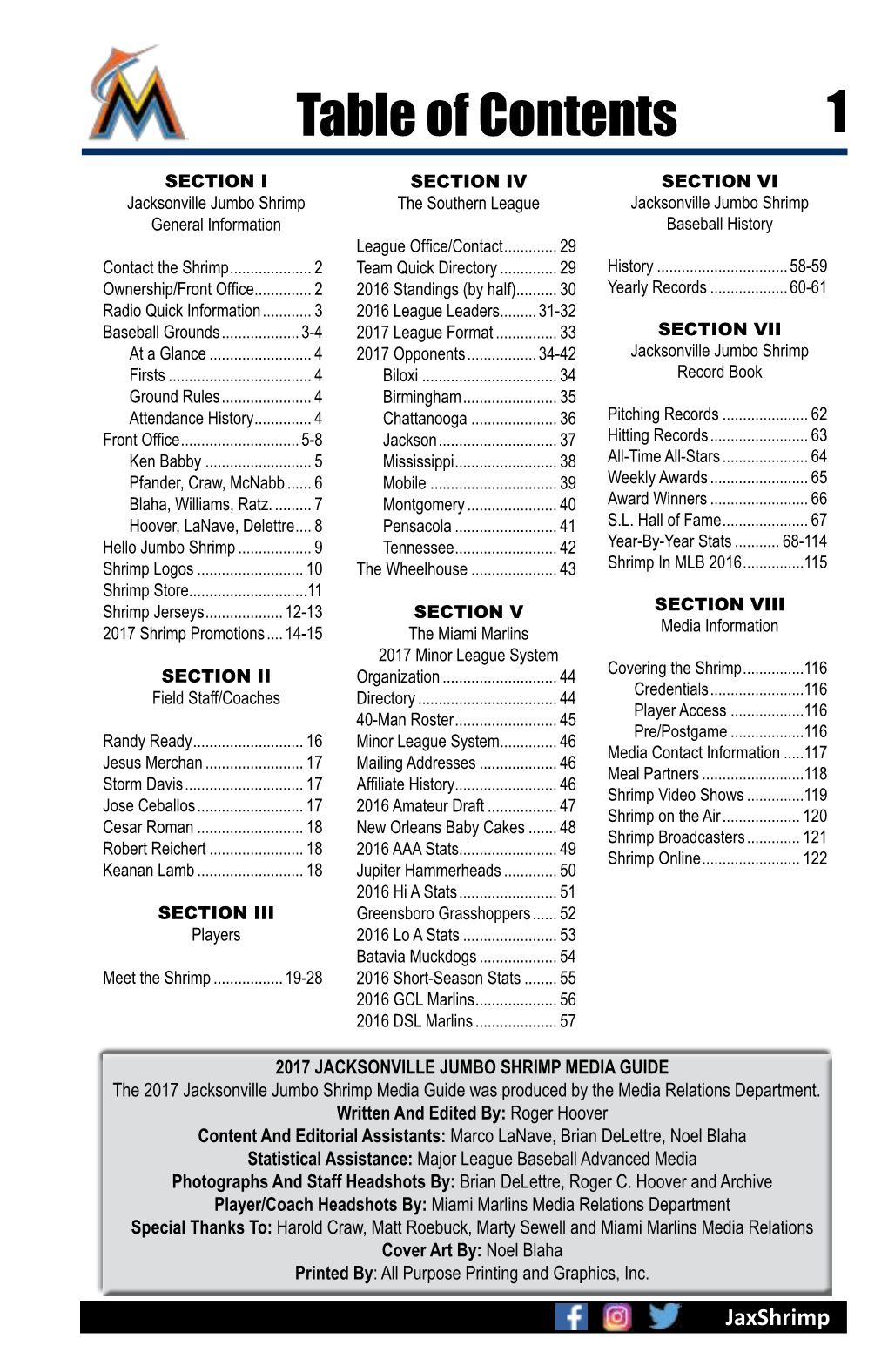 1 Table of Contents