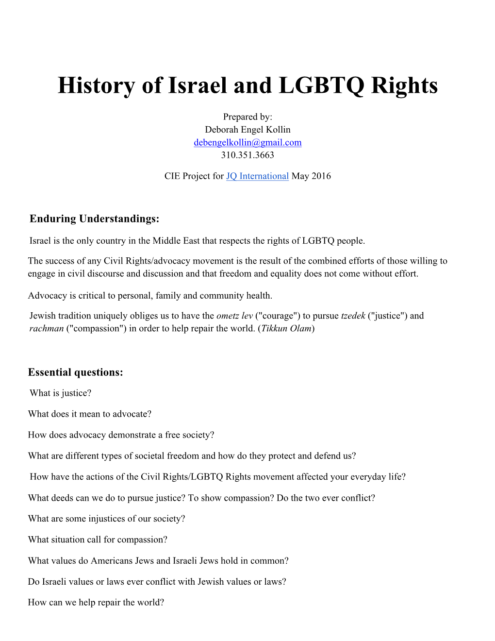 History of Israel and LGBTQ Rights