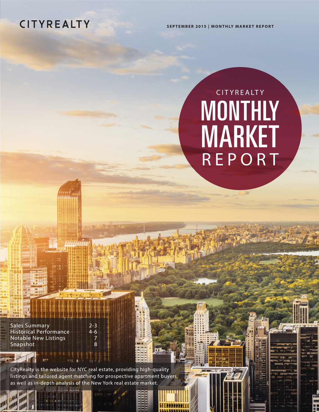 Cityrealty Monthly Market Report